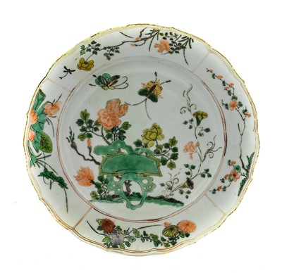 Lot 173 - A Chinese Porcelain Dish, Kangxi, painted in...