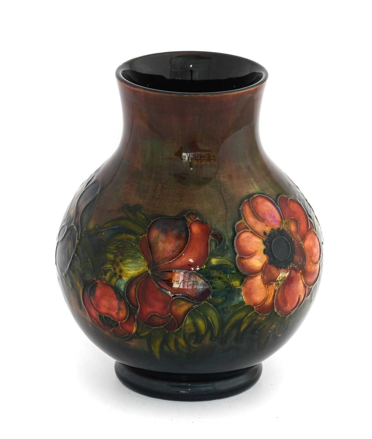 Lot 1034 - Walter Moorcroft (1917-2002): A Flambé Anemone...