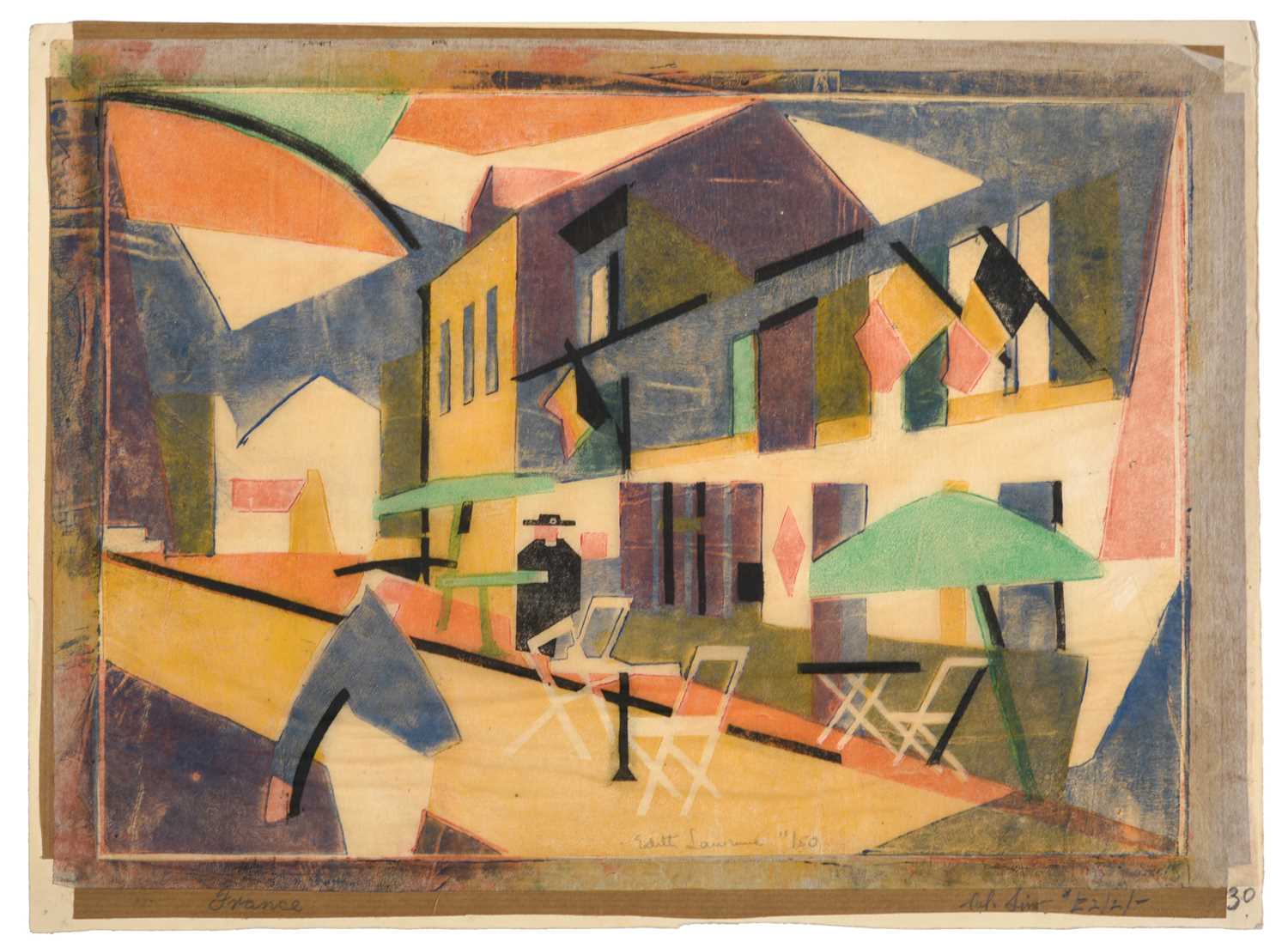 Lot 38 - Edith Lawrence (1890-1973) "France" Signed and...