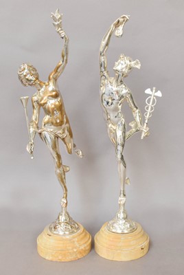Lot 288 - After Giambologna, a pair of silvered bronze...
