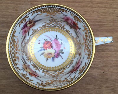 Lot 248 - A Coalport Felt Spar Cup and Saucer, pattern...