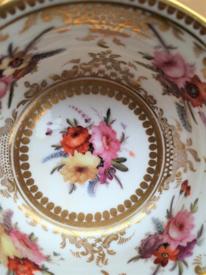 Lot 248 - A Coalport Felt Spar Cup and Saucer, pattern...