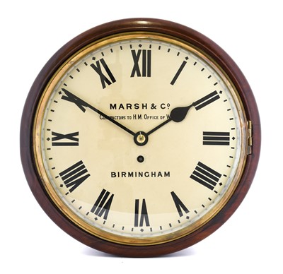 Lot 708 - A Mahogany 12-inch Dial Wall Timepiece, signed...