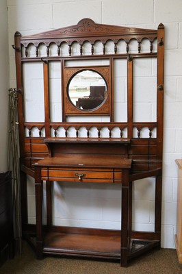 Lot 1192 - A Large Victorian Mahogany Hall Stand, with...