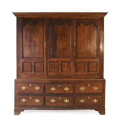 Lot 788 - A George III Joined Oak Housekeeper's Cupboard,...