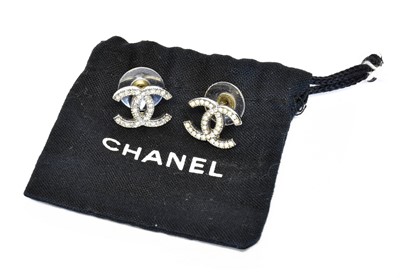 Lot 5009 - Chanel, A Pair of Classic 'CC' Stud Earrings,...
