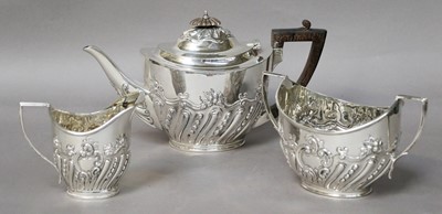 Lot 145 - A Three-Piece Victorian Silver Tea-Service, by...
