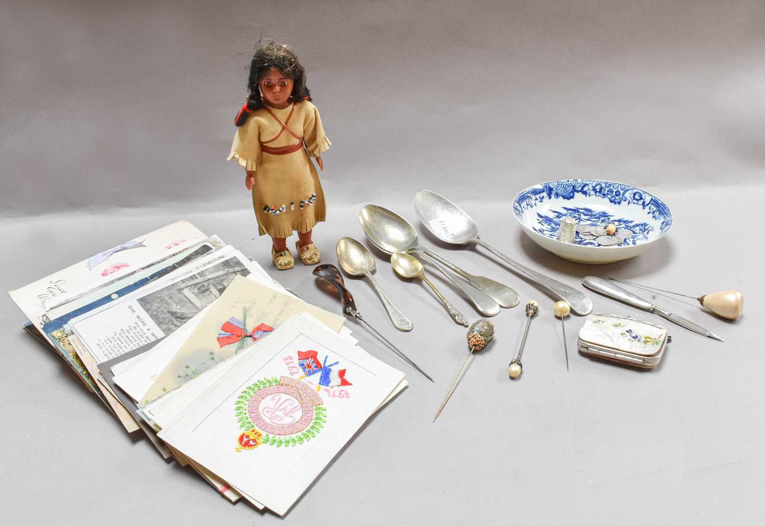 Lot 227 A Group of Collectables, including silk