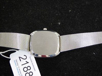 Lot 2188 - Omega: A Stainless Steel Wristwatch, signed...
