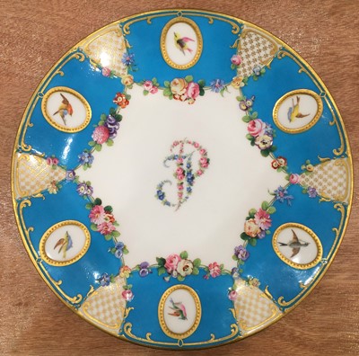 Lot 56 - A Minton Porcelain Cabinet Plate, circa 1872,...