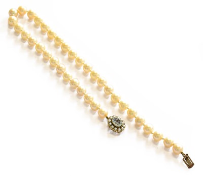 Lot 189 - A Single Row Cultured Pearl Necklace, knotted...