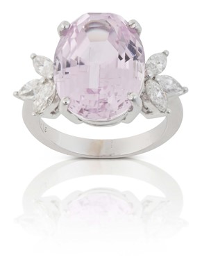 Lot 2318 - A Kunzite and Diamond Ring