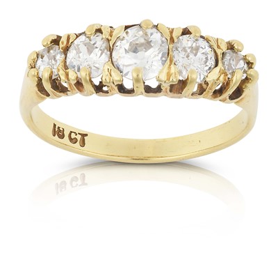 Lot 2267 - A Diamond Five Stone Ring