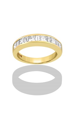 Lot 2418 - An 18 Carat Gold Diamond Half Hoop Ring six...