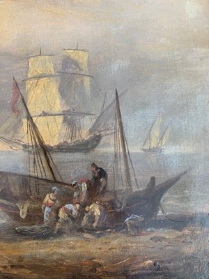 Lot 1044 - Thomas Luny (1759-1837) Sorting the catch at...