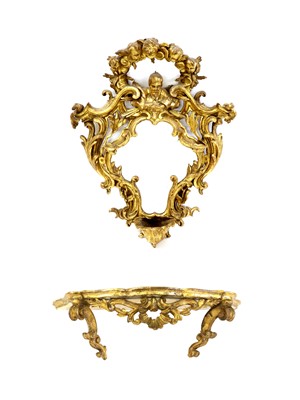 Lot 541 - A Carved Giltwood Mirror, late 18th/early 19th...