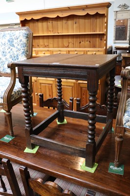 Lot 1162 - An Oak Bobbin Turned Side Table, 17th century,...