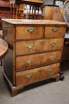 Lot 1256 - An 18th Century Walnut Straight Front Chest,...