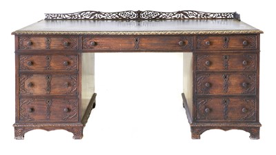 Lot 524 - A George III Style Carved Mahogany and...