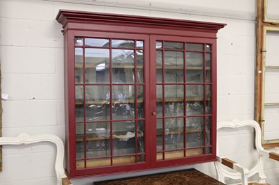 Lot 1184 - A 19th Century Pine Glazed Bookcase Top, later...