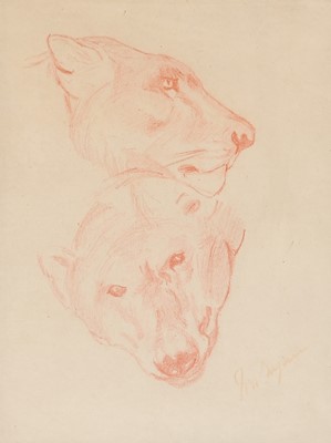 Lot 1038 - John Macallan Swan R.A. (1847-1910) Study of a...