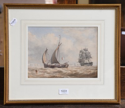 Lot 1031 - Attribted to William Joy (1803-1867) Man-o-war...