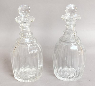 Lot 185 - Three Pairs of Glass Decanters and Stoppers,...