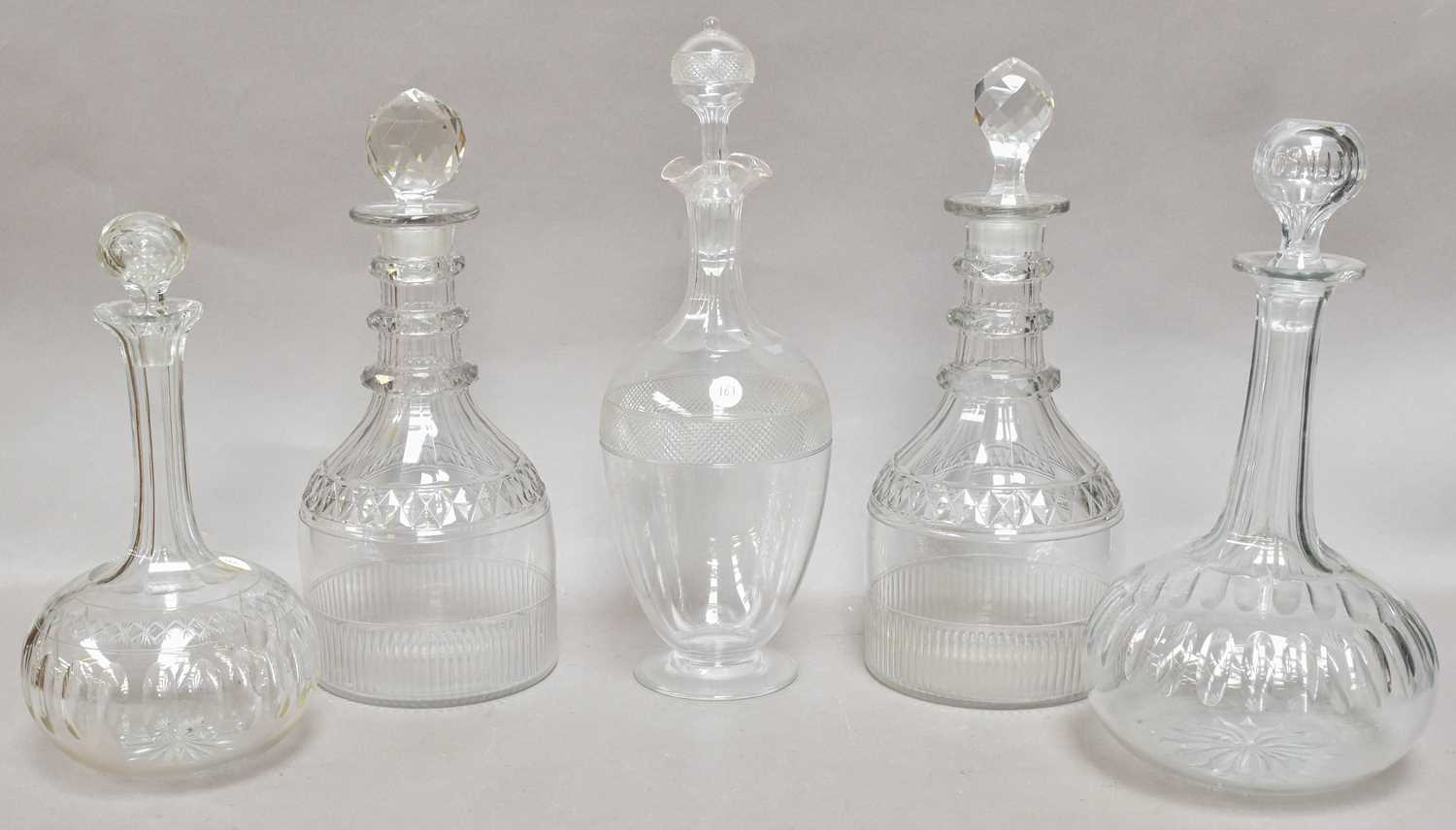 Lot 151 - Two Pairs of Decanters and Stoppers, 29cm and...