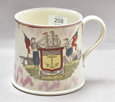 Lot 208 - A Sunderland Lustre Mug, 19th century,...