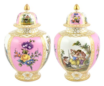 Lot 192 - A Pair of Helena Wolfsohn Porcelain Vases and...
