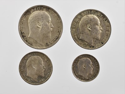 Lot 166 - Edward VII, Maundy Set 1906, comprising: 4d,...