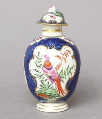 Lot 217 - A Worcester Porcelain Tea Canister and Cover,...
