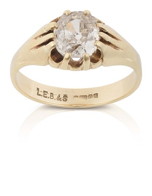 Lot 2266 - A 9 Carat Gold Diamond Solitaire Ring