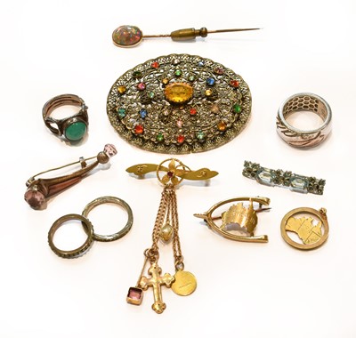 Lot 349 - An Australia Brooch and Pendant, both stamped '...