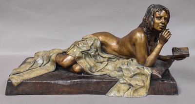 Lot 308 - Jacinthe Lacroix (contemporary) Reclining nude...