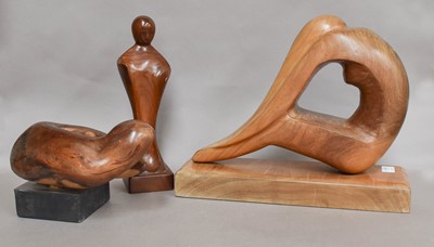 Lot 171 - British School, Three Modern Wooden Sculptures,...
