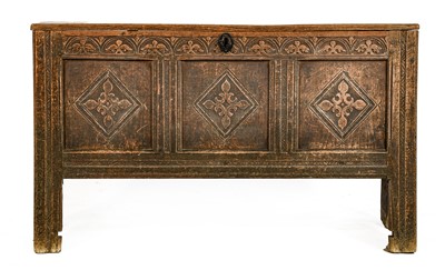 Lot 743 - A Late 17th Century Joined and Carved Oak...