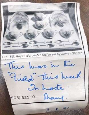 Lot 264 - A Set of Six Royal Worcester Porcelain Coffee...