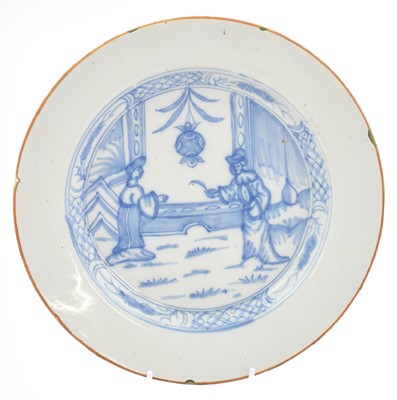 Lot 238 - A Pair of English Delft Plates, circa 1760,...