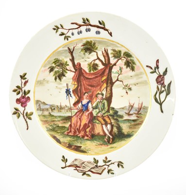 Lot 271 - A Meissen Hausmaler Porcelain Soup Plate,...