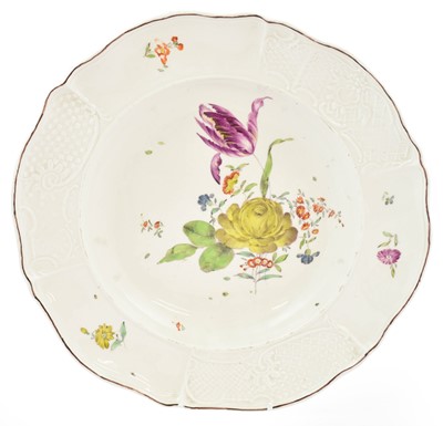 Lot 274 - A Hoechst Porcelain Soup Plate, circa 1780,...