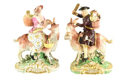 Lot 136 - A Pair of Derby Porcelain Figures of the Welsh...