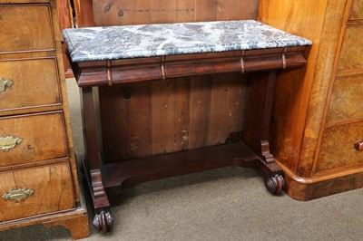 Lot 1254 - A Regency Mahogany Side Table, with faux...