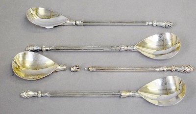 Lot 129 - A Set of Four Silver Spoons, Apparently...