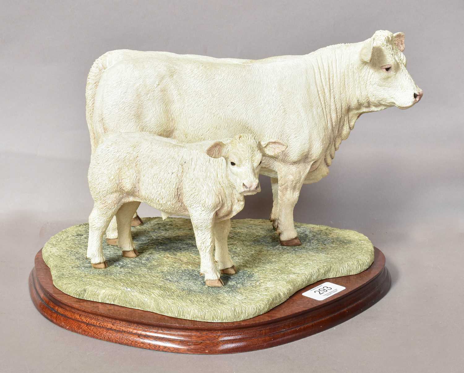 Lot 293 - Border Fine Arts 'Charolais Cow and Calf'...