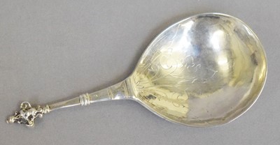 Lot 128 - A Silver Spoon, Maker's Mark MM, Indistinct...