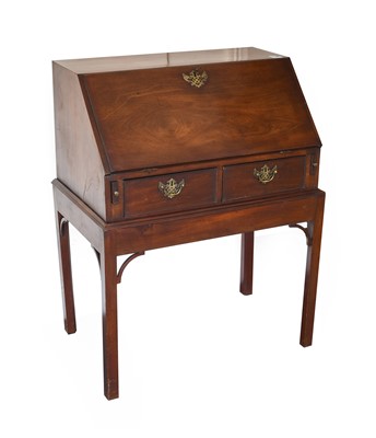 Lot 845 - A George III Mahogany Bureau on Stand, late...