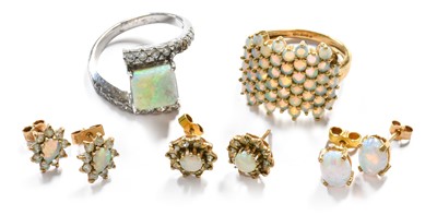 Lot 399 - A Collection of Opal Jewellery Including, a...