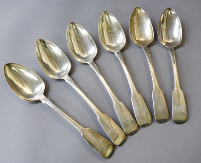 Lot 128 - A Set of Six George III Silver Table-Spoons,...