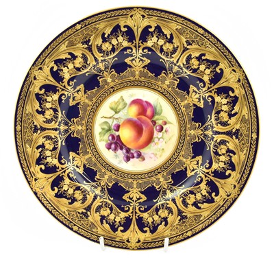 Lot 267 - A Royal Worcester Porcelain Plate, by Edward...